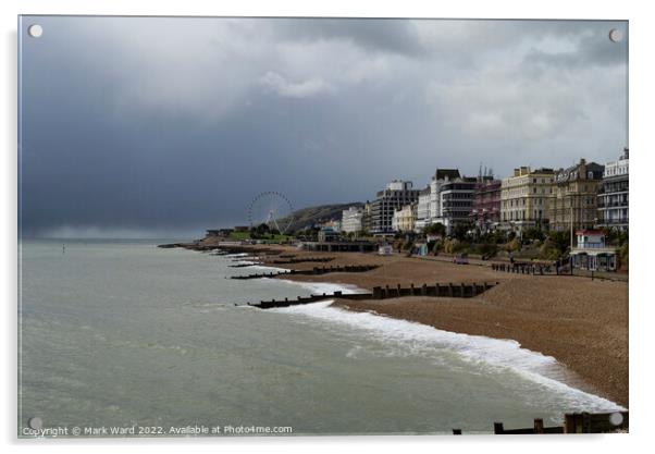 A Sussex Seaside Scene Acrylic by Mark Ward