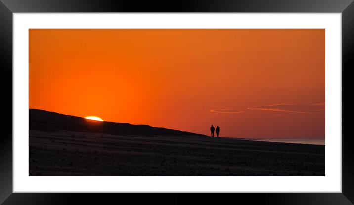 Sunset on the Norfolk Coast Framed Mounted Print by Bill Allsopp