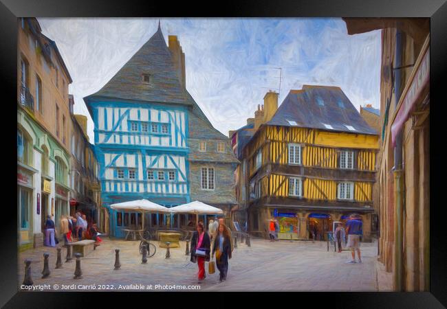 Medieval Charm in Dinan - C1506-1618-PIN Framed Print by Jordi Carrio