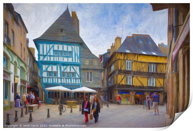 Medieval Charm in Dinan - C1506-1618-PIN Print by Jordi Carrio