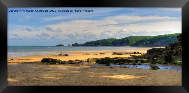 Coppet Hall to Monkstone Point Panorama Framed Print by Martin Chambers