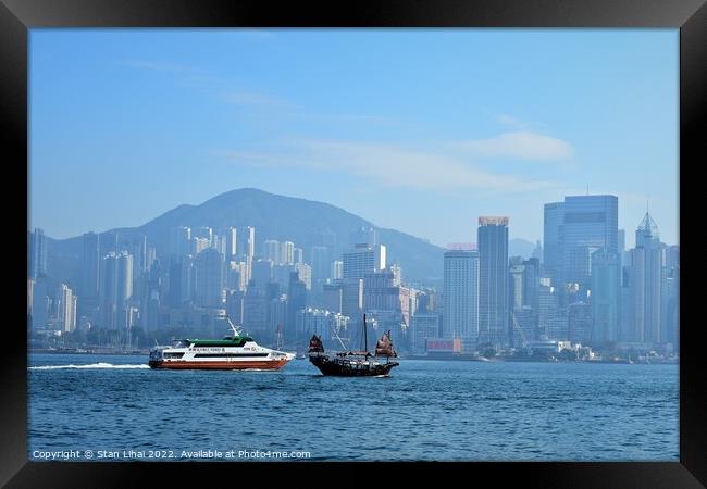 Hong Kong Victoria harbour  Framed Print by Stan Lihai