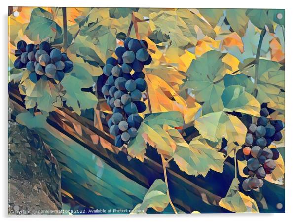 POLY ART on  grapes Acrylic by daniele mattioda