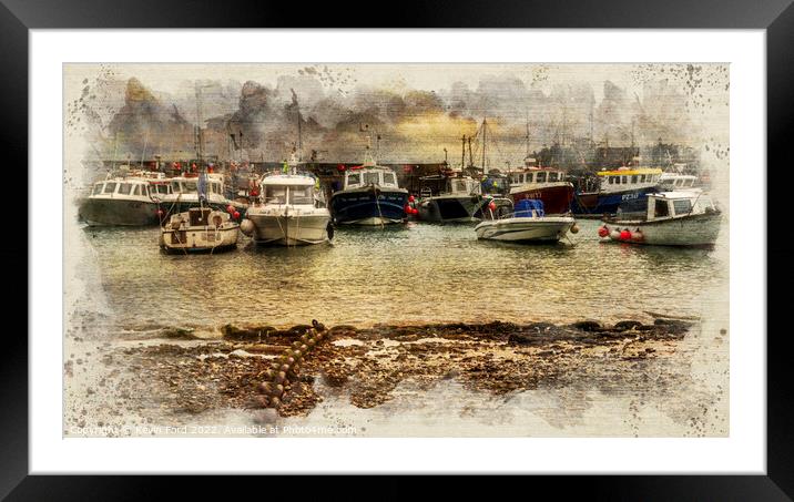 Newquay Harbour Framed Mounted Print by Kevin Ford