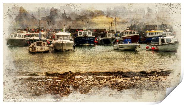 Newquay Harbour Print by Kevin Ford
