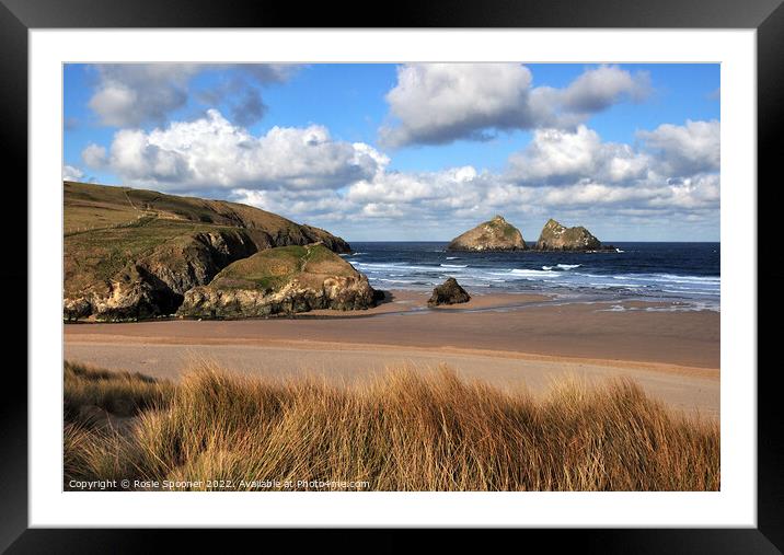 Holywell Bay North Cornwall  Framed Mounted Print by Rosie Spooner