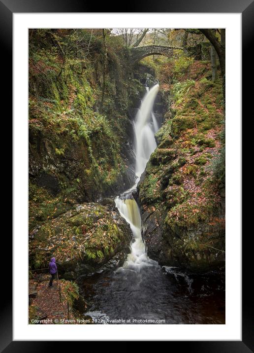 The Enchanting Aira Force Waterfall Framed Mounted Print by Steven Nokes
