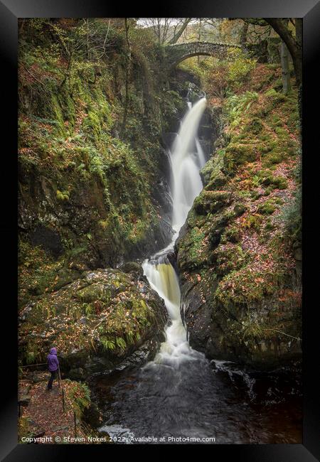 The Enchanting Aira Force Waterfall Framed Print by Steven Nokes