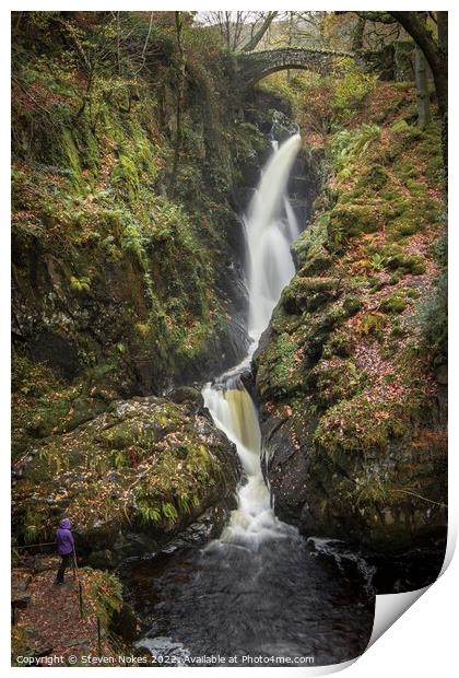 The Enchanting Aira Force Waterfall Print by Steven Nokes
