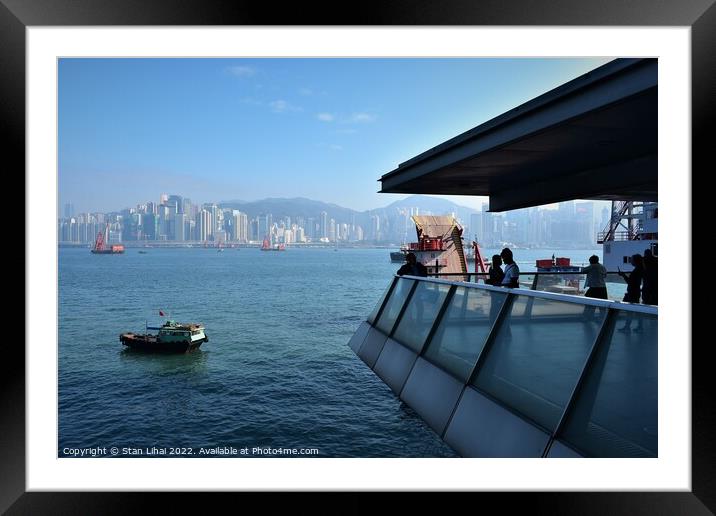 View on Hong Kong Victoria harbour Framed Mounted Print by Stan Lihai