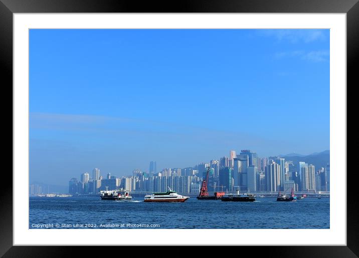 Hong Kong Victoria harbour Framed Mounted Print by Stan Lihai