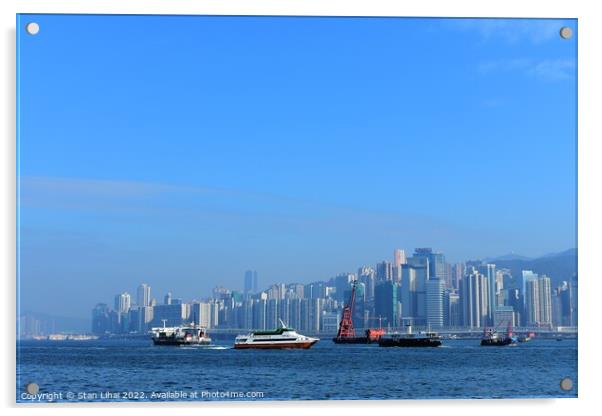 Hong Kong Victoria harbour Acrylic by Stan Lihai