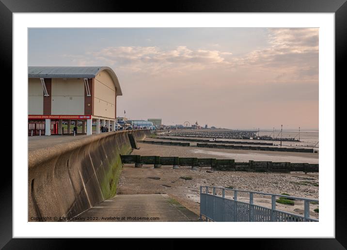 View across Hunstanton beach Framed Mounted Print by Chris Yaxley