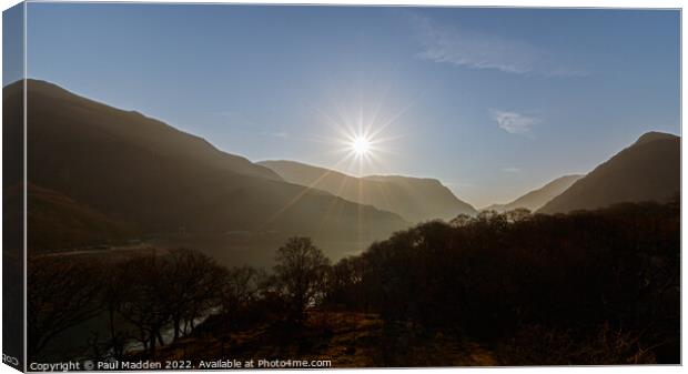 Sunrise over Snowdonia Canvas Print by Paul Madden