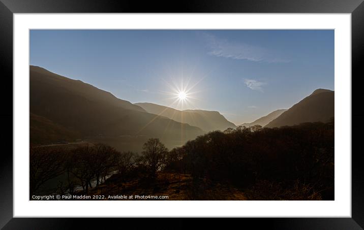 Sunrise over Snowdonia Framed Mounted Print by Paul Madden