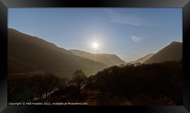 Sunrise over Snowdonia Framed Print by Paul Madden