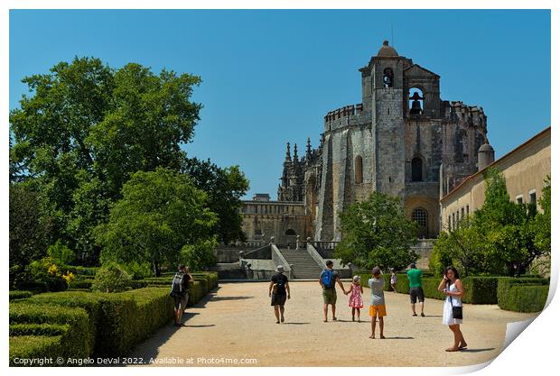 The Convent of Christ in Tomar. Portugal Print by Angelo DeVal