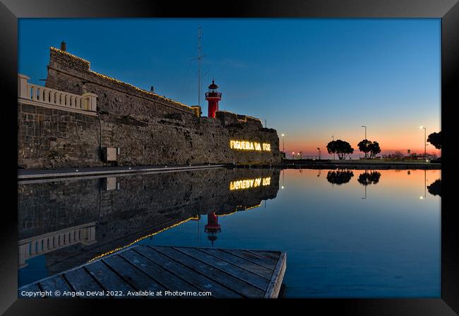 Figueira da Foz during sunset Framed Print by Angelo DeVal