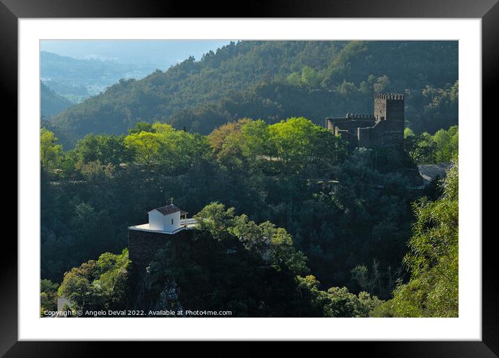 The Ancient Fortress of Arouce Castle Framed Mounted Print by Angelo DeVal
