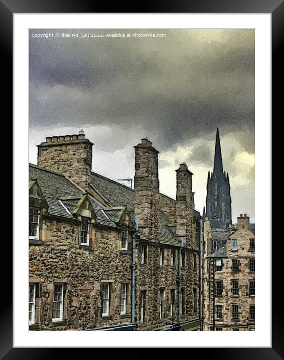 OLD TOWN EDINBURGH Framed Mounted Print by dale rys (LP)