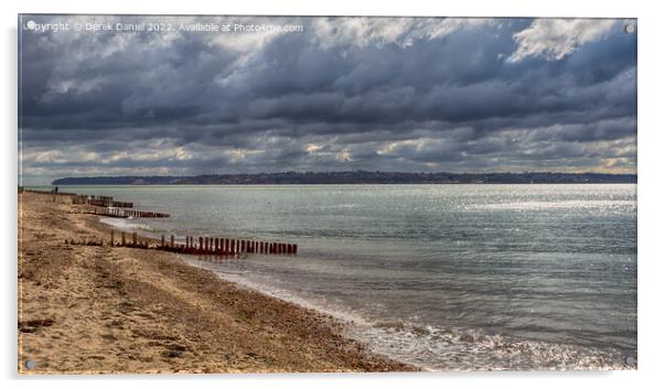 Lepe Beach Beaulieu Acrylic by Derek Daniel