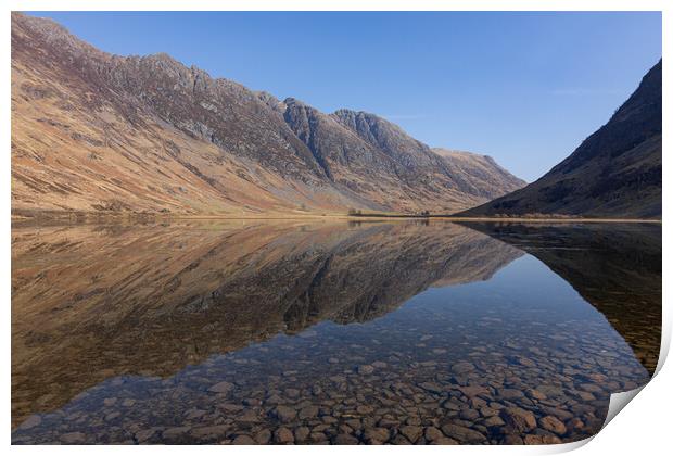 Loch Achtriochtan Spring Morning Reflections Print by Kevin Winter