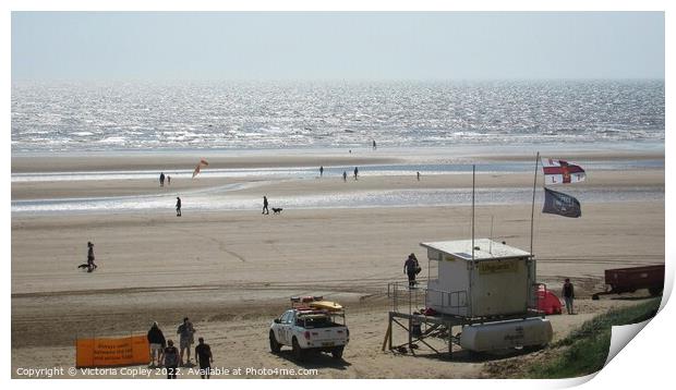 Bridlington Beach Print by Victoria Copley