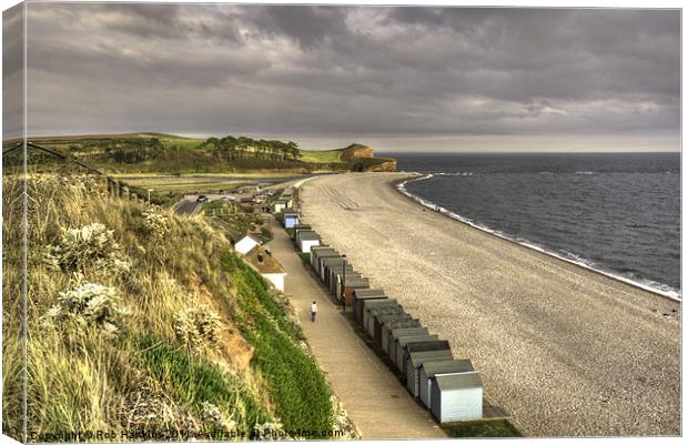 The Beach at Budleigh Canvas Print by Rob Hawkins