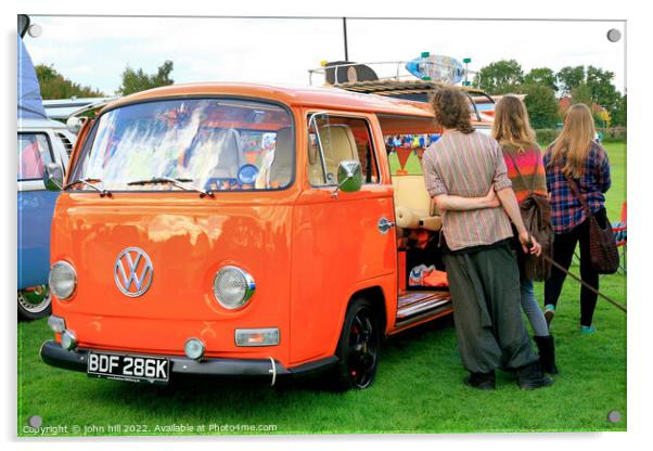 1960s VW Camper Van, Acrylic by john hill