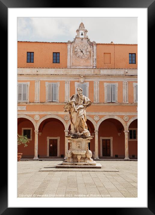 Palazzo dell'Arcivescovado. Building, Italy Framed Mounted Print by Veronika Druzhnieva