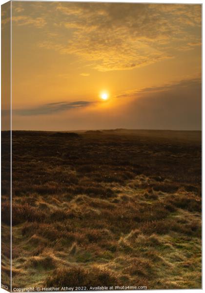 Moorland Sunrise - Northumberland Canvas Print by Heather Athey