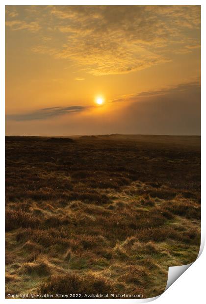 Moorland Sunrise - Northumberland Print by Heather Athey