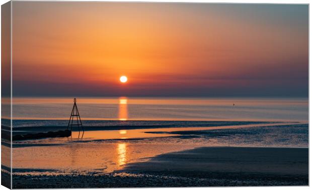 Coastal Sunset Canvas Print by Chris Yaxley