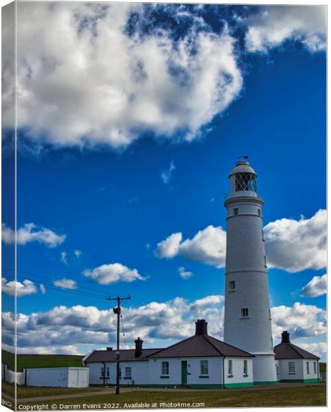 Nash Point lighthouse Canvas Print by Darren Evans