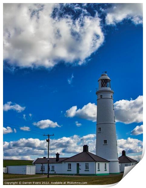 Nash Point lighthouse Print by Darren Evans