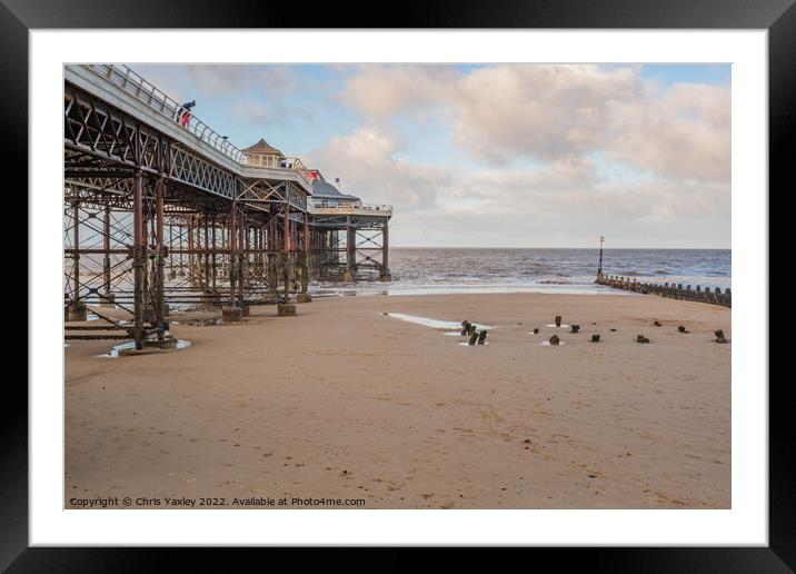 Cromer beach and pier Framed Mounted Print by Chris Yaxley