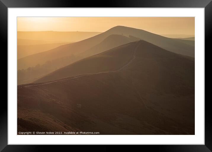Majestic Sunrise Over Hope Valley Framed Mounted Print by Steven Nokes