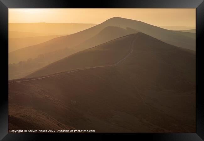 Majestic Sunrise Over Hope Valley Framed Print by Steven Nokes
