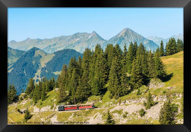 Widerswil to Schynige Platte Railway, Switzerland Framed Print by Keith Douglas