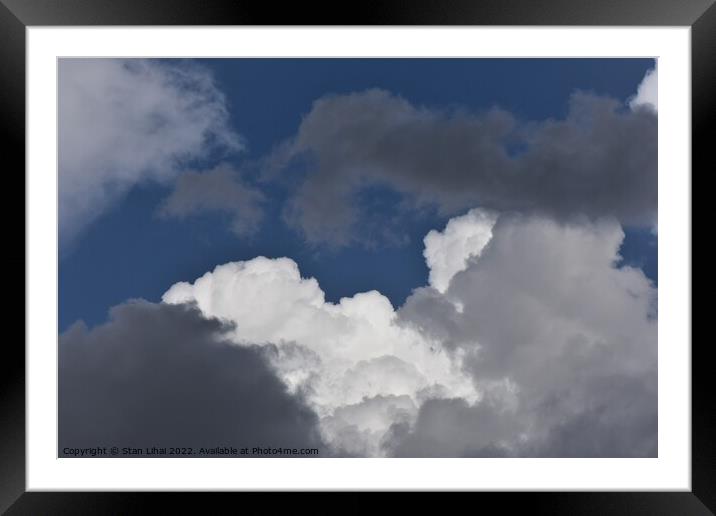 Stormy sky clouds Framed Mounted Print by Stan Lihai
