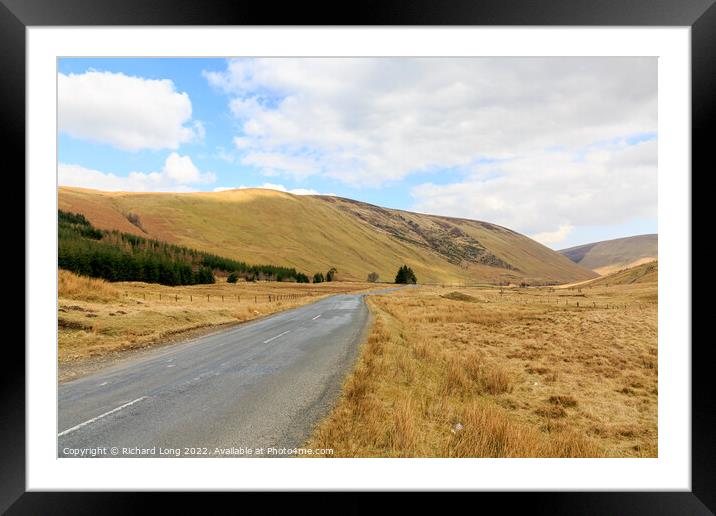 Road from Moffat to Selkirk Framed Mounted Print by Richard Long