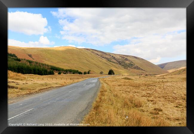 Road from Moffat to Selkirk Framed Print by Richard Long