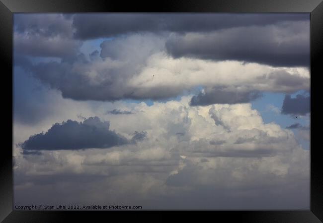 Stormy sky clouds in Ukraine Framed Print by Stan Lihai