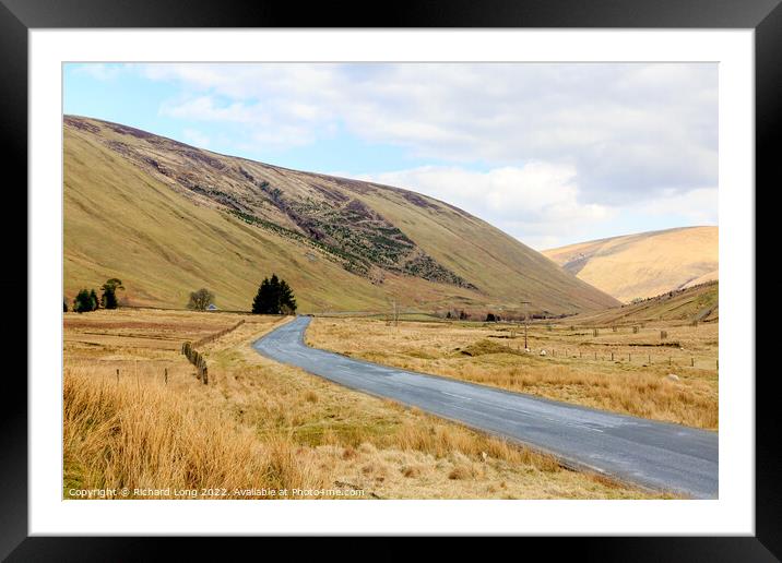 Road from Moffat to Selkirk Framed Mounted Print by Richard Long