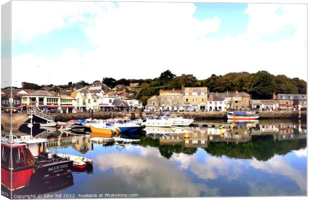 Padstow, Cornwall. Canvas Print by john hill