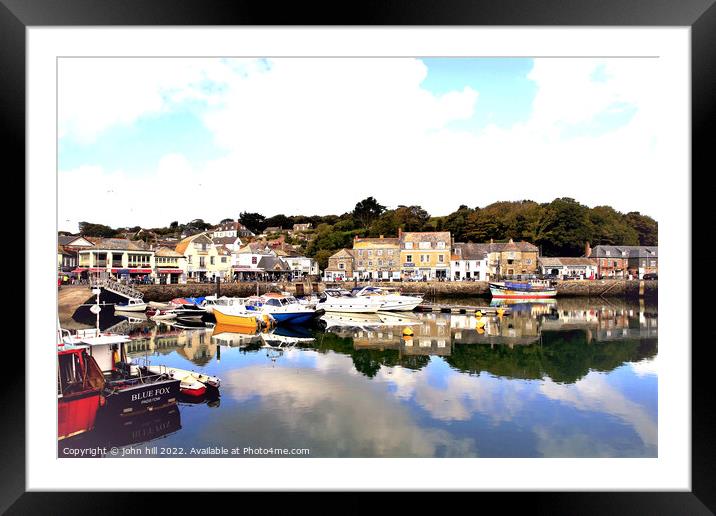 Padstow, Cornwall. Framed Mounted Print by john hill