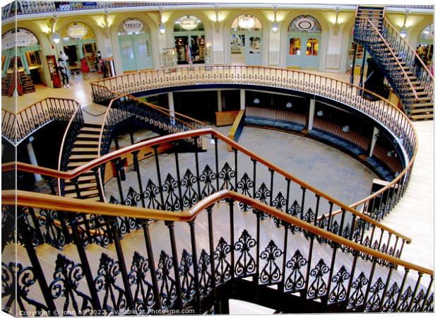  Stairs, Corn exchange, Leeds. Canvas Print by john hill