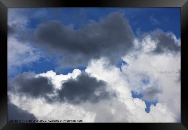 Cumulus clouds Framed Print by Stan Lihai