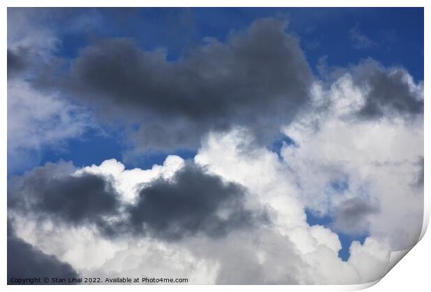 Cumulus clouds Print by Stan Lihai