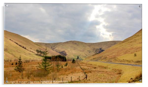 Road to Moffat Scotland Acrylic by Richard Long